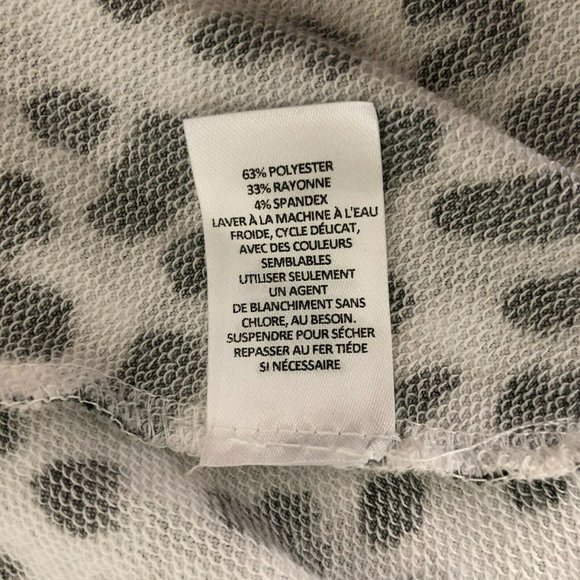 Susina Dress A Line Asymmetric Handkerchief Hem Scoop Neck Cheetah Black White S - Picture 4 of 5